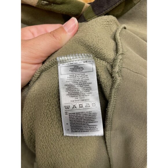 Adidas Mens Camo Hoodie Sweatshirt Orbit Green Size S M - Picture 4 of 5